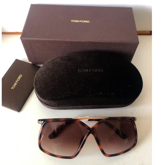 TOM FORD Meryl 64mm Gradient Polarized Oversize Square Sunglasses main image 12
